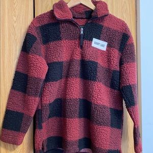 Fleece quarter zip sweatshirt